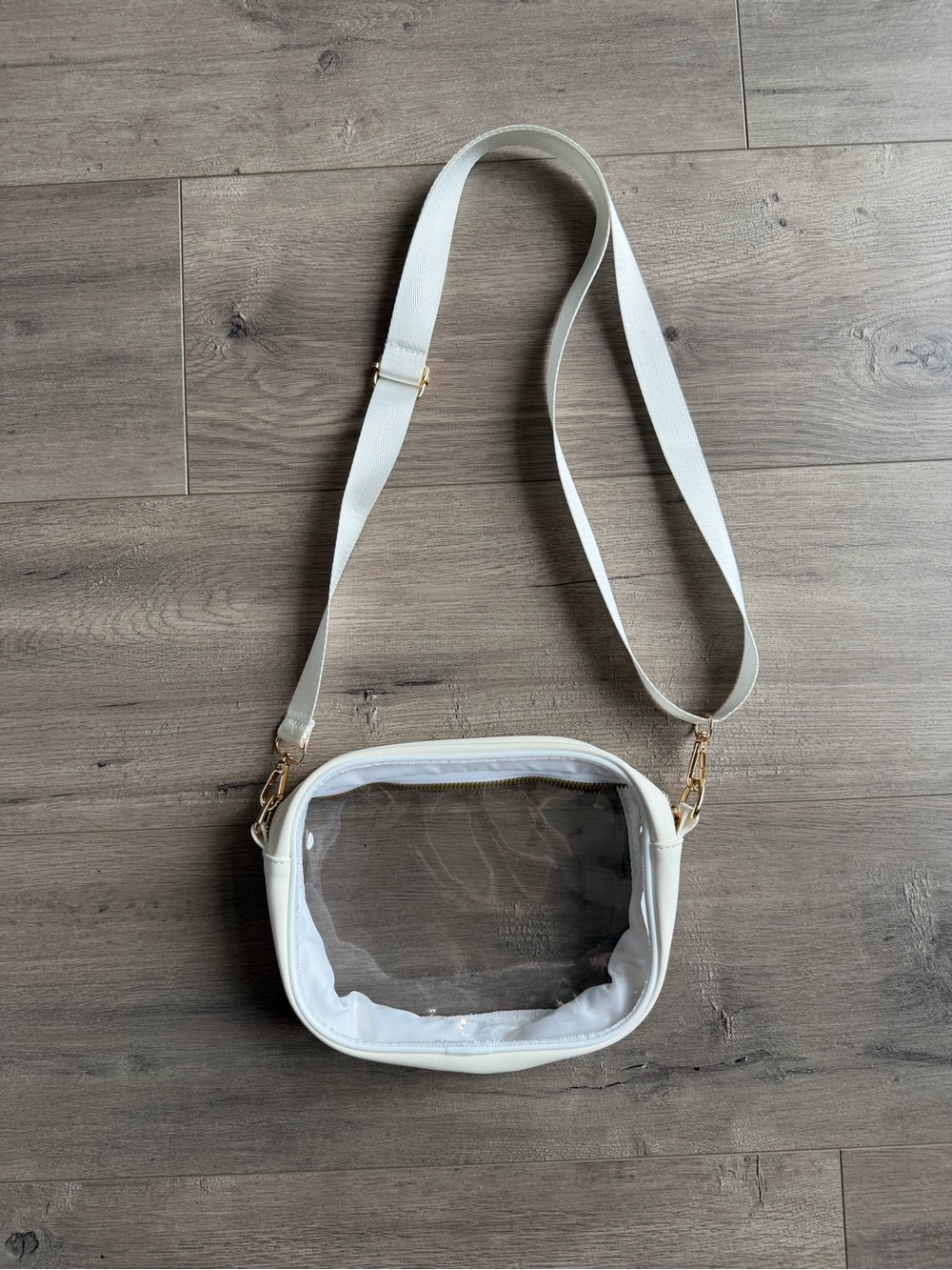 8"x6.5” Stadium Approved Clear Crossbody Purse Bag w/ Detachable Shoulder Strap